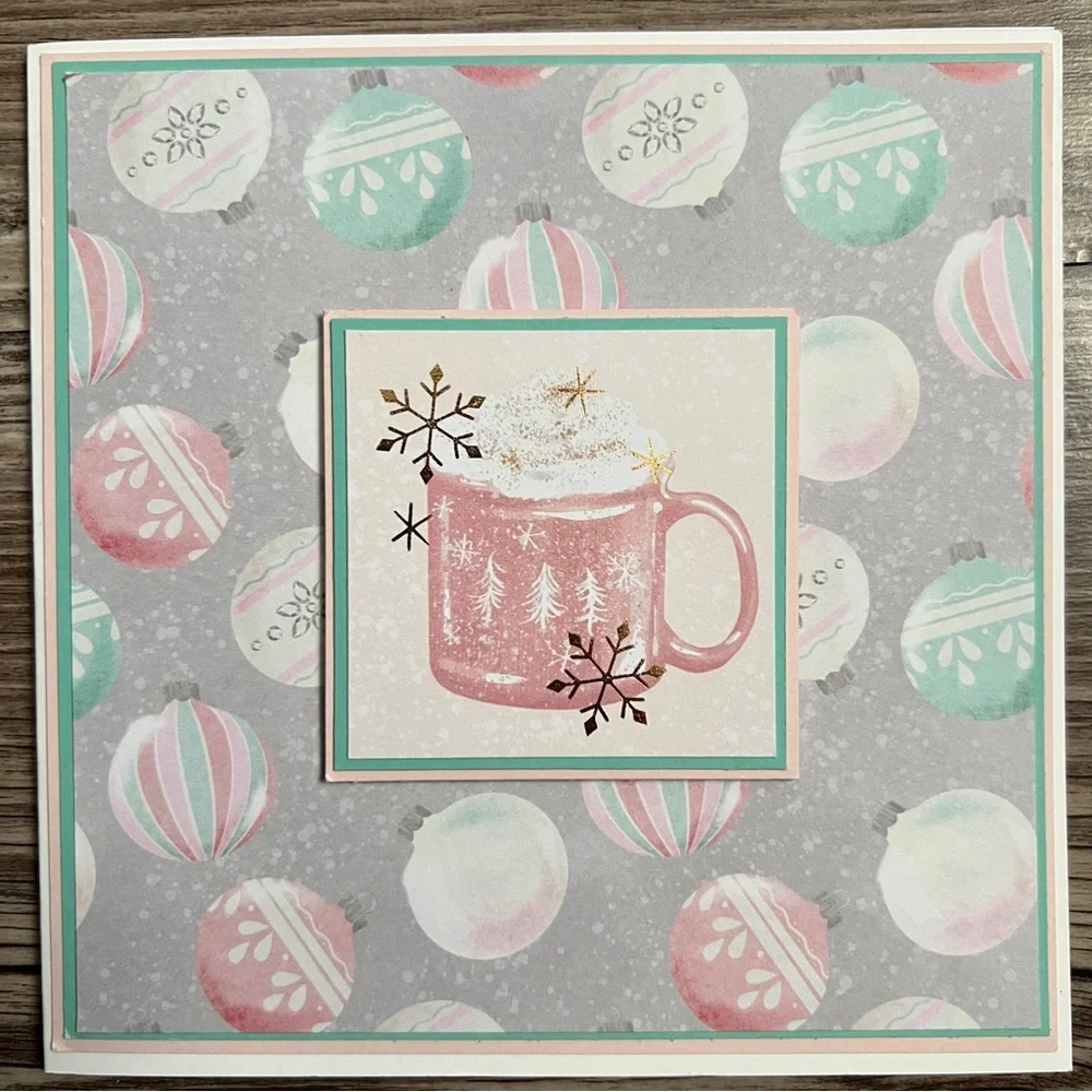 Handmade Christmas Holiday Greeting Cards Set of 8 Square 5.5” x 5.5”